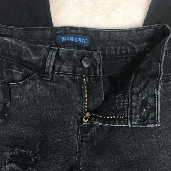 Blue Spice Embroidered Black Jeans - Picture 5 of 15
